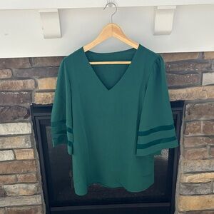 Source Unknown Teal V-Neck Blouse